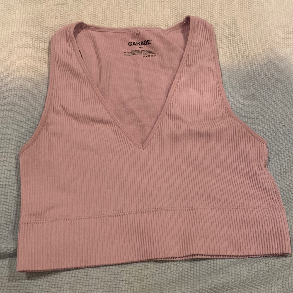 Garage Lilac Crop Tank Top